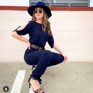 Navy blue jumpsuit